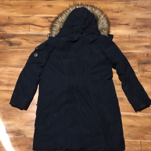 Michael Kors Coat Faux-fur-hood Size M - Picture 5 of 6